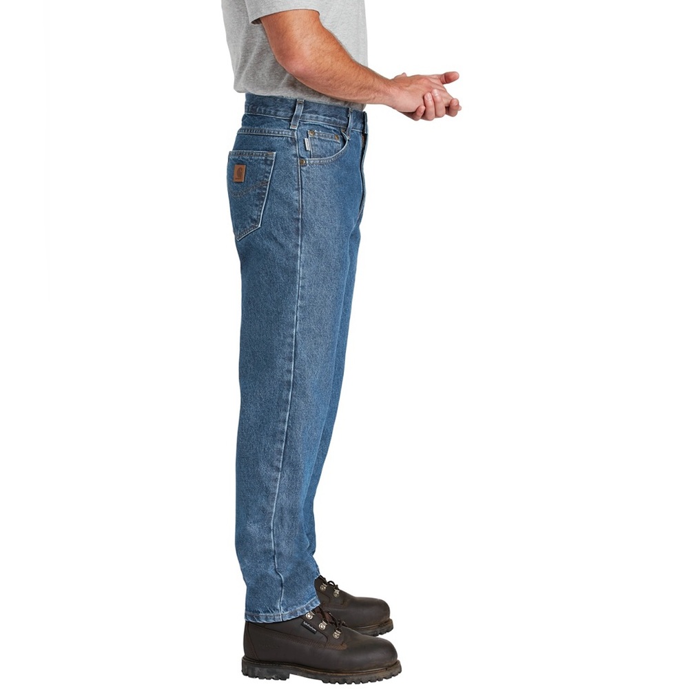 Carhartt Mens Relaxed Fit Tapered Leg 100% Cotton Denim Jeans 40X38 - Picture 3 of 12